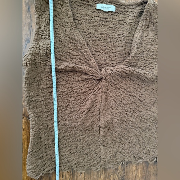 Popcorn Knit Twist Front Sleeveless Crop Top Size Small - Picture 8 of 8